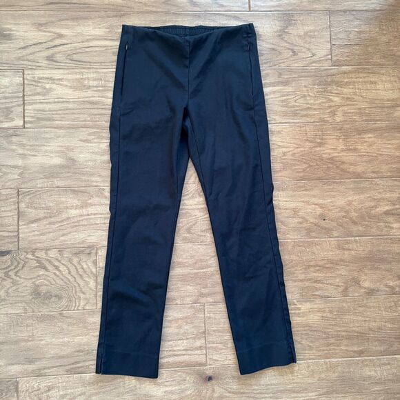J.Jill Pants Size 4 Black Essential Cotton-Stretch Straight Leg Zip Pockets - Picture 1 of 11